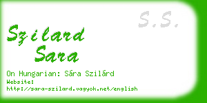 szilard sara business card