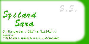 szilard sara business card